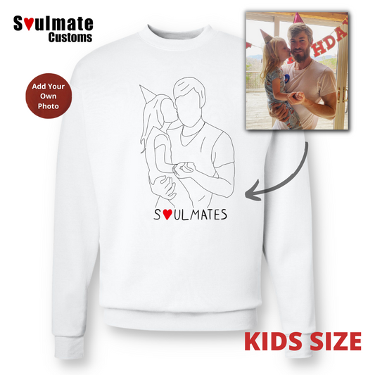 Kausen Custom Kids Size Embroidery Sweatshirt