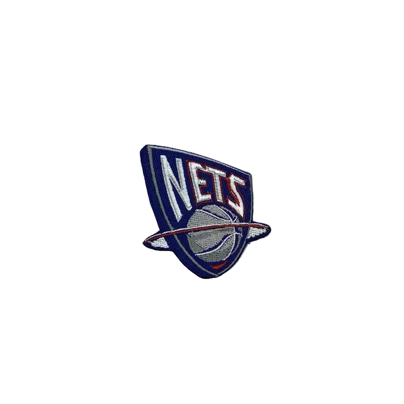 Brooklyn Nets vintage logo embroidered patch with classic design, hook and loop backing NBA team badge