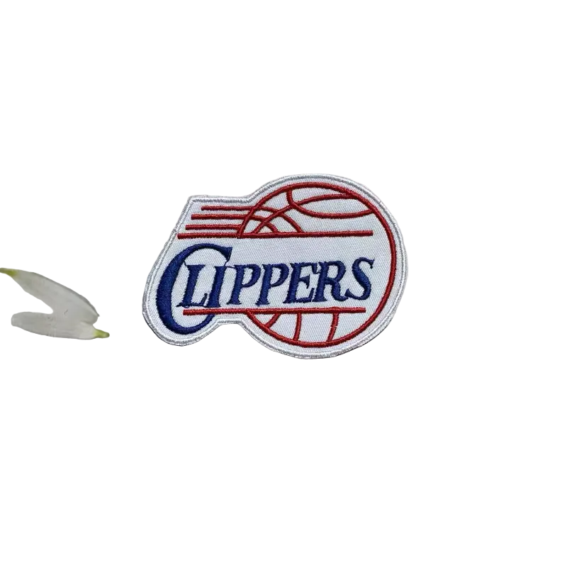 Los Angeles Clippers vintage logo embroidered patch with retro design, hook and loop backing NBA team badge.